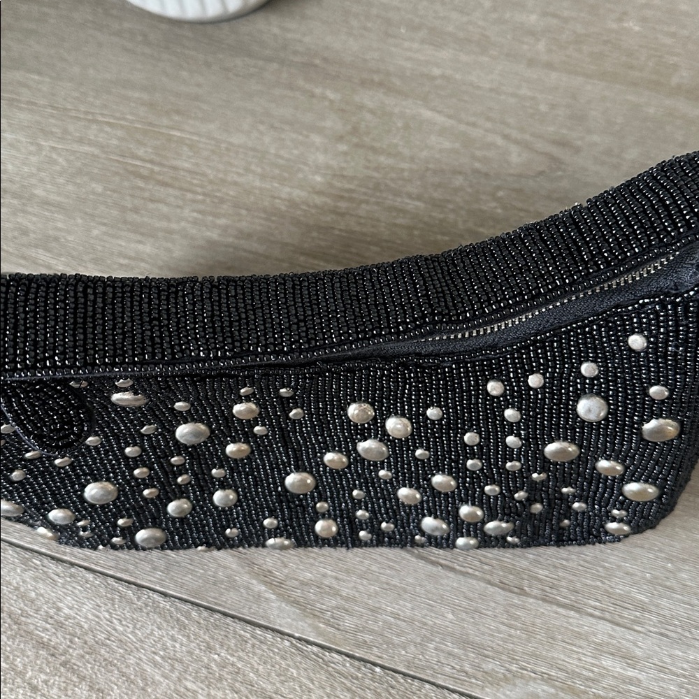 Anthropologie Asymmetric Beaded & Studded shoulder bag - Picture 6 of 11